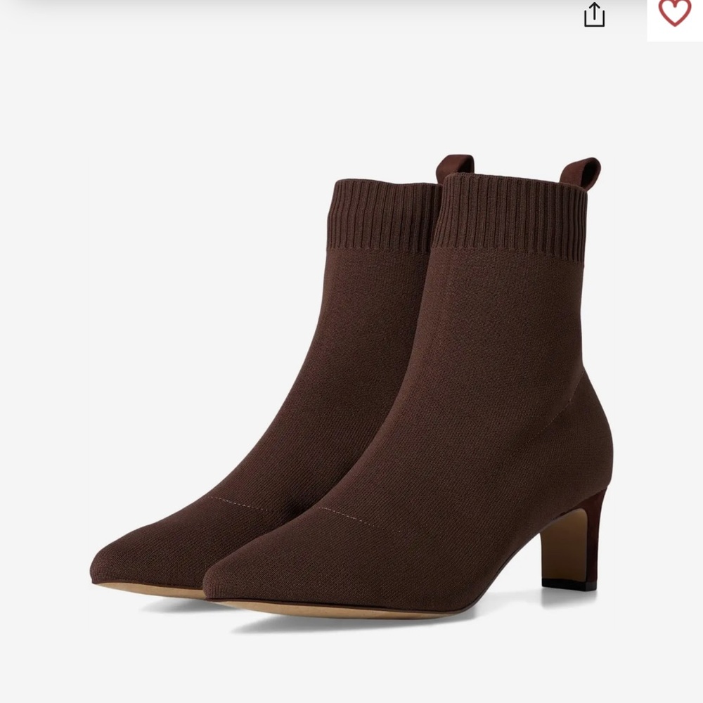 Andre Assous dark brown sock booties new sz 7 m